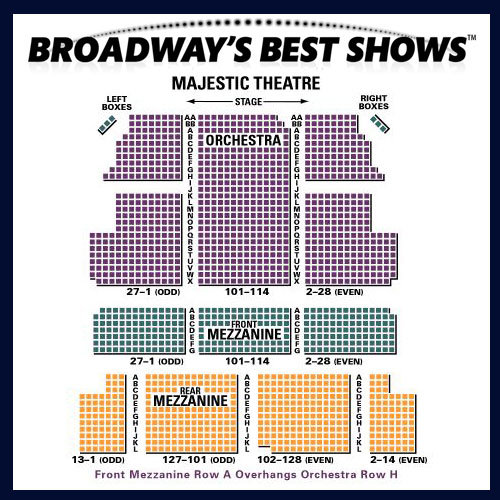 Majestic Theatre Seating Chart Majestic Theatre Seating Chart