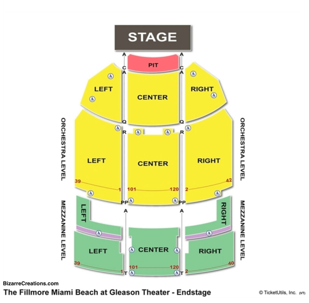 The Fillmore Miami Beach At The Jackie Gleason Theater Seating Charts 